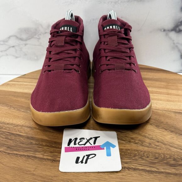 Women’s size 7.5-NOBULL Mid Canvas Trainer Cabernet Red Gum Sole Cross Fit Gym - Picture 2 of 9